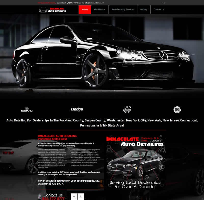 car detailer website design